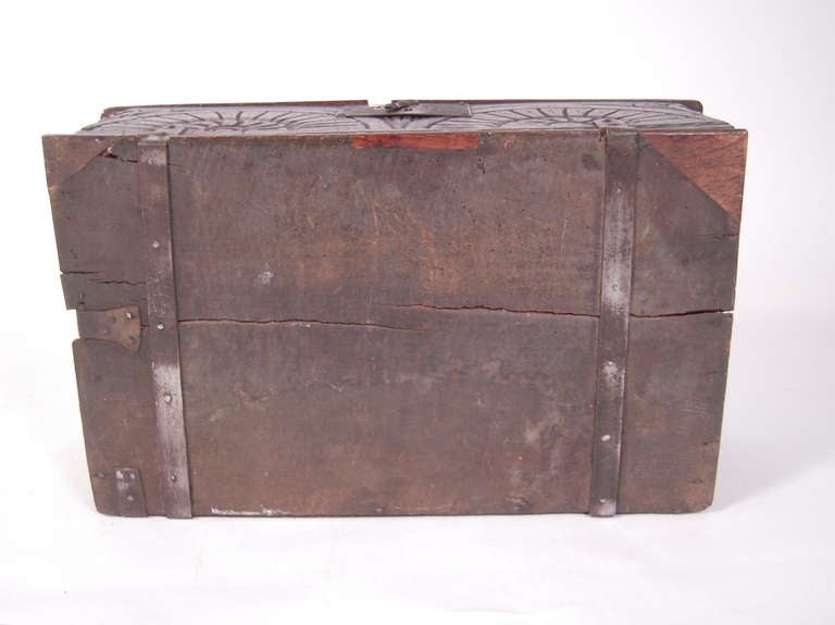 17th Century English Oak Document Box or Table Coffer 4
