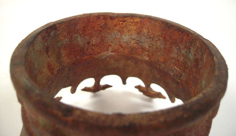 19th Century Cast Iron European Santos Crown In Good Condition In Essex, MA
