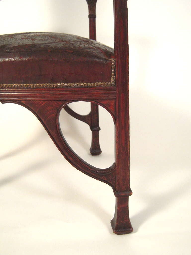 A Fine Quality French Art Nouveau Open Armchair 3