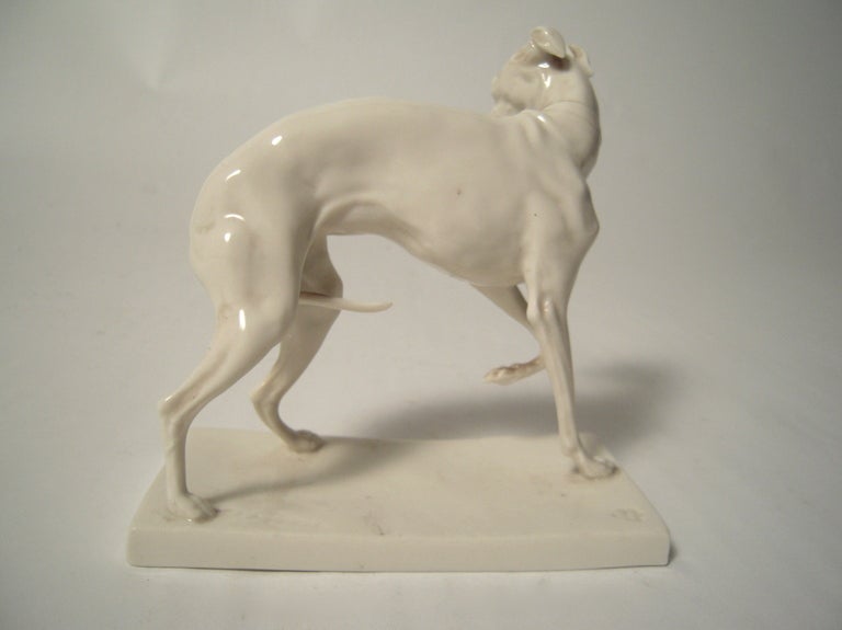 Glazed Nymphenburg Porcelain Whippet