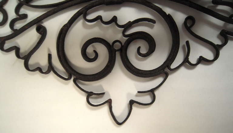 Pair of Graphic Wrought Iron Wall Sconces 2