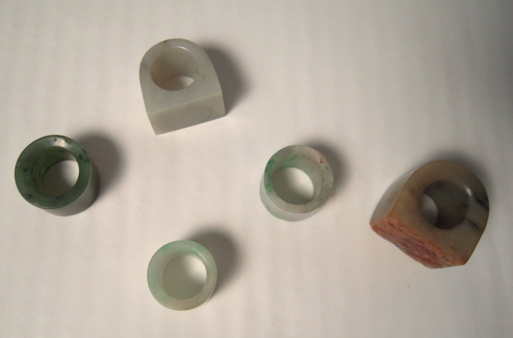 Collection of Chinese Jade Archer's Rings