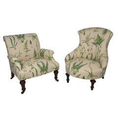 Two 19th C  Parlor Armchairs, circa 1870s-1880s