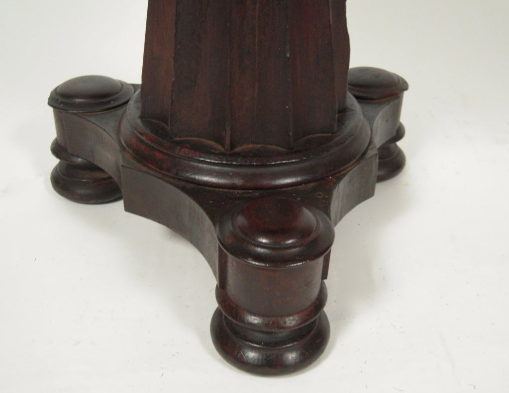19th C American Neoclassical Piano Stool or Small Side Table