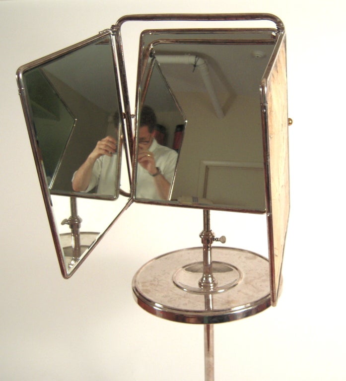 Luxurious Silver Shaving Stand or Vanity  and Mirror 3