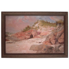 Charming Gloucester Beach Painting, 2 of 2