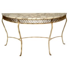 Stylish Neoclassical Demi-Lune Console Table