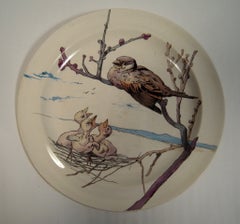 A Wedgwood Bird Decorated Plate by Mallet & Goutard