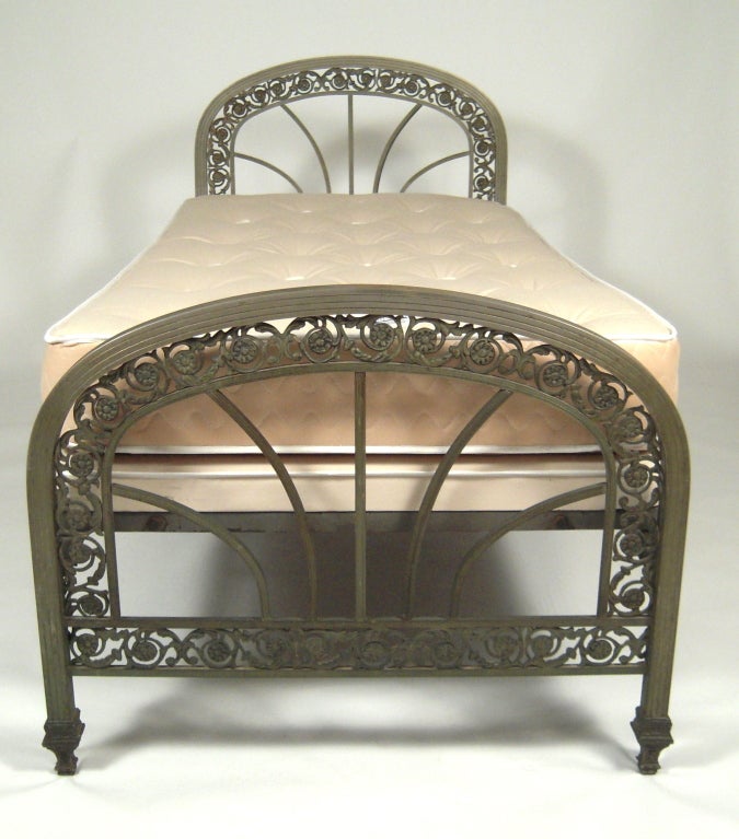 Pair of French Art Deco Period Metal Beds 2