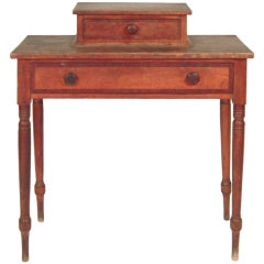Antique American Country Inlaid Cherry Dressing Table