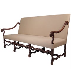 Exceptional, Very Large 18th C "Os de Mouton" Sofa In Walnut