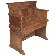18th Century Italian Classical Walnut Bench