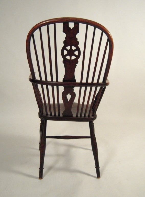 English Wheel Back Windsor Arm Chair 6