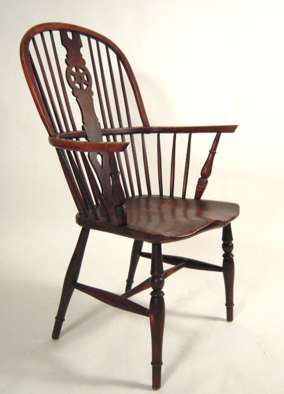 English Wheel Back Windsor Arm Chair 1