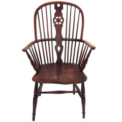 English Wheel Back Windsor Arm Chair