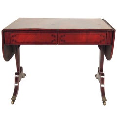 Ebony Inlaid Mahogany Regency Period Sofa Table