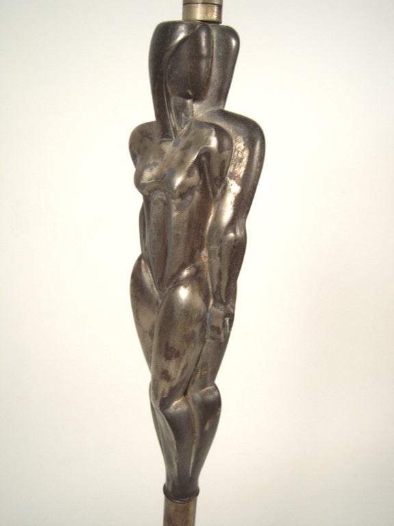 American Art Deco Figural Floor Lamp