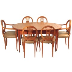 A French Charles X Oval  Dining Table