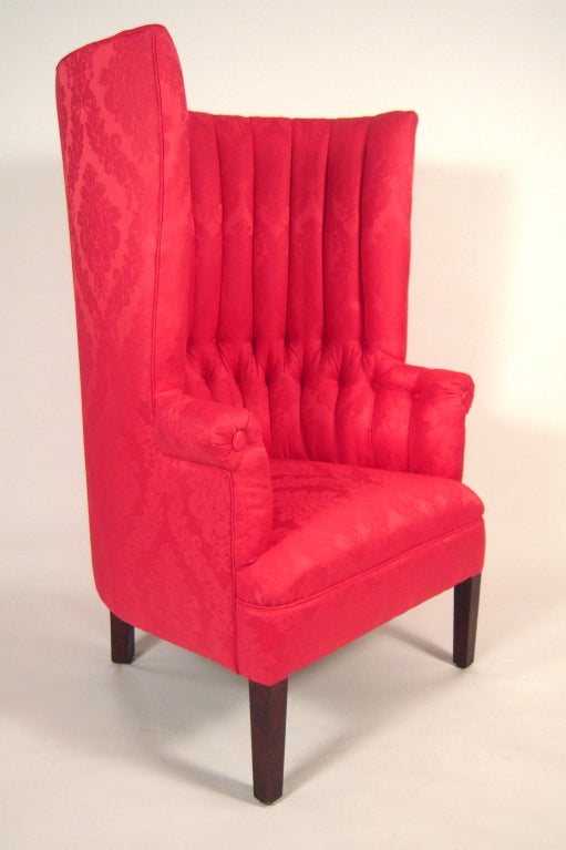 Striking Barrel Back Wing Chair