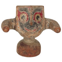 Antique 18th Century Carved Indian "Jagannath"  Deity Figure
