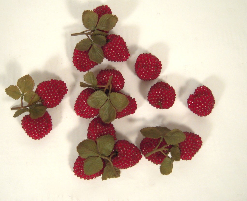 Collection of Vintage Beaded Strawberries 1