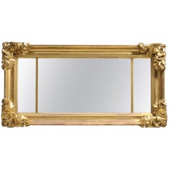 American Classical Gilt Wood Overmantel Mirror, c. 1820-30
