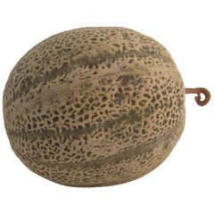 Realistically Modeled Ceramic Ripe Melon