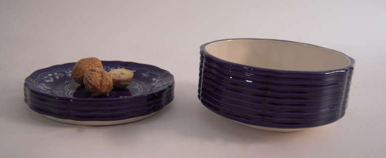 Earthenware An Italian Ceramic Trompe l'Oeil Covered Box for Tiffany