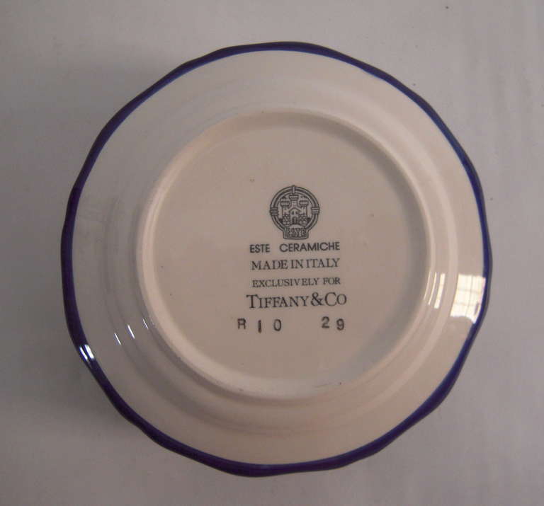 An Italian Ceramic Trompe l'Oeil Covered Box for Tiffany In Excellent Condition In Essex, MA
