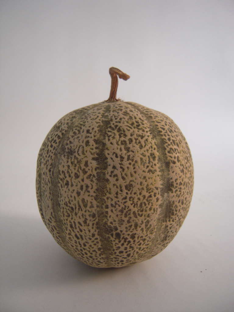 20th Century Realistically Modeled Ceramic Ripe Melon