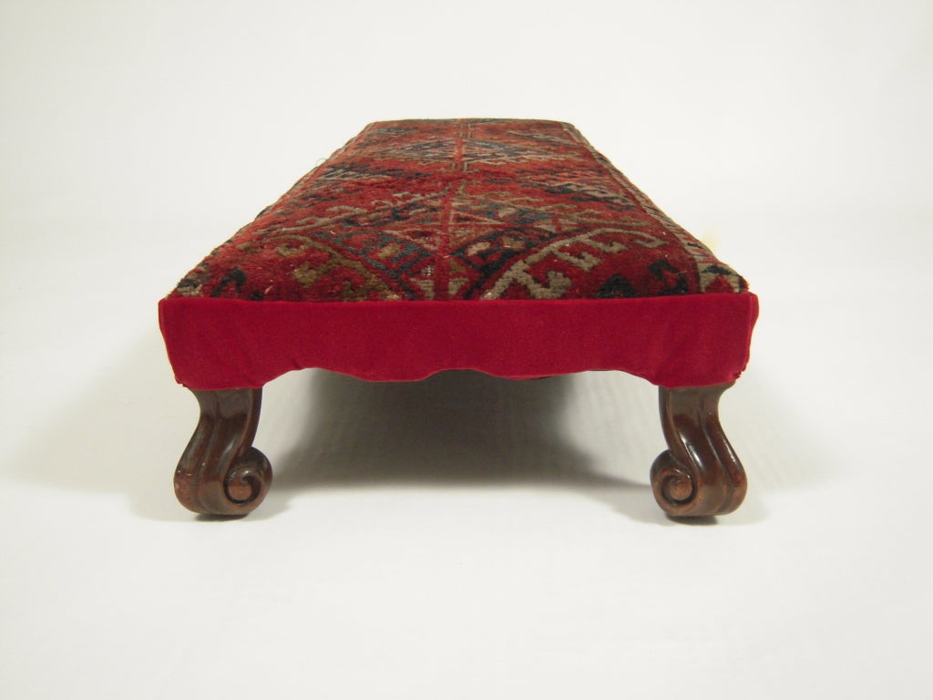 American Baroque Style Long Foot Rest or Low Bench