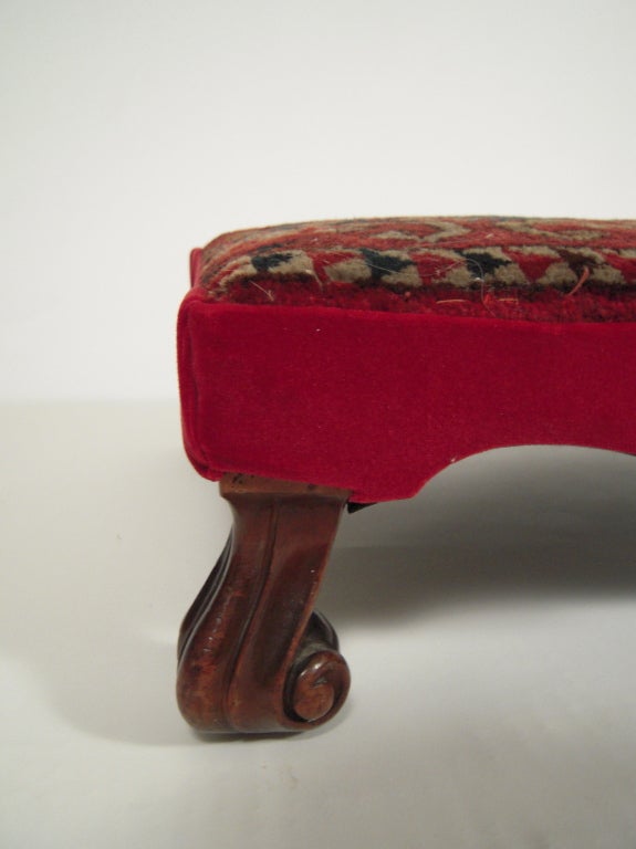 19th Century Baroque Style Long Foot Rest or Low Bench