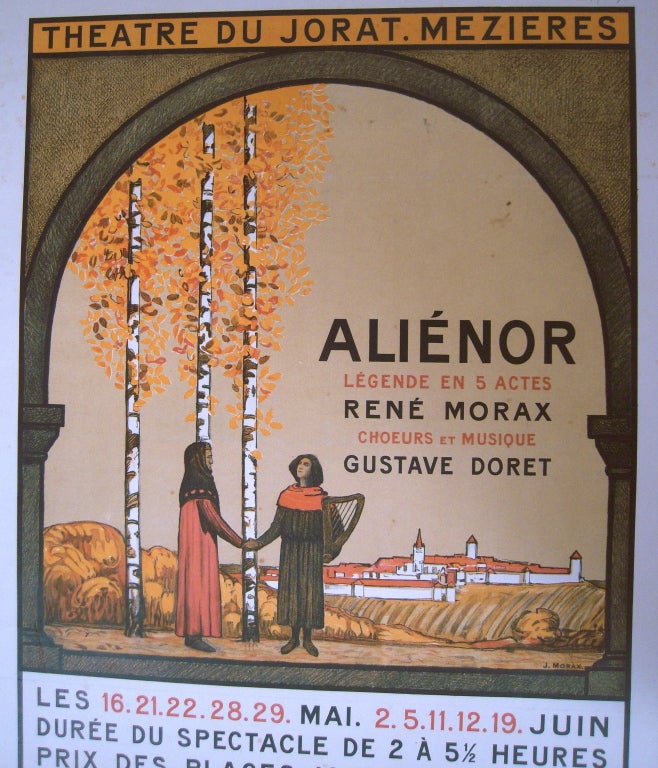 20th Century Jean Morax Eleanor of Aquitaine Swiss Theater Poster