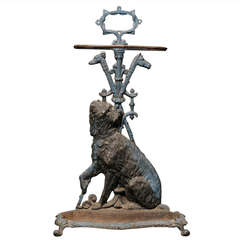 Antique 19th Century Cast Iron Terrier Umbrella Stand