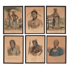 Collection of Six 19th American Indian Chief Portraits