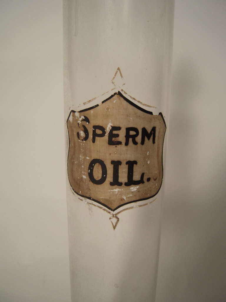 American Rare 19th Century Sperm Oil Apothecary Bottle