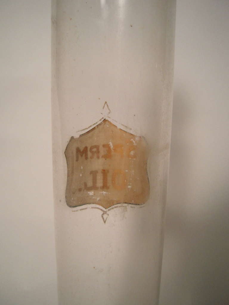 Rare 19th Century Sperm Oil Apothecary Bottle 3