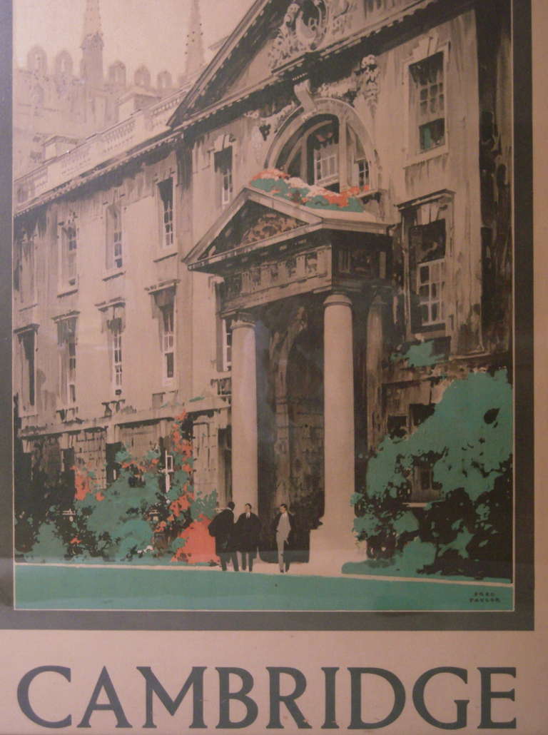 British Cambridge University Travel Poster