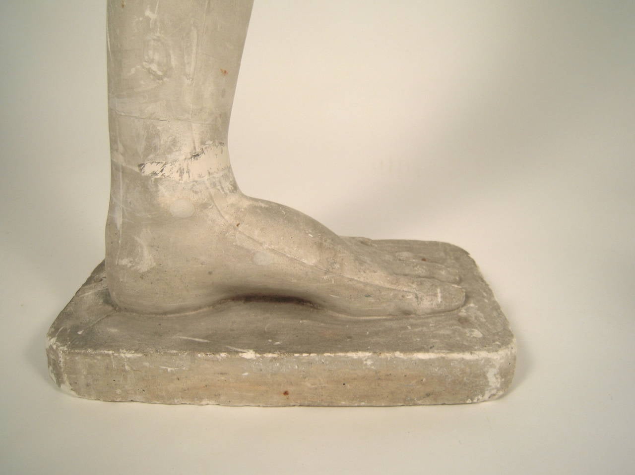 American Neoclassical Style Grand Tour Plaster Leg and Foot Sculpture