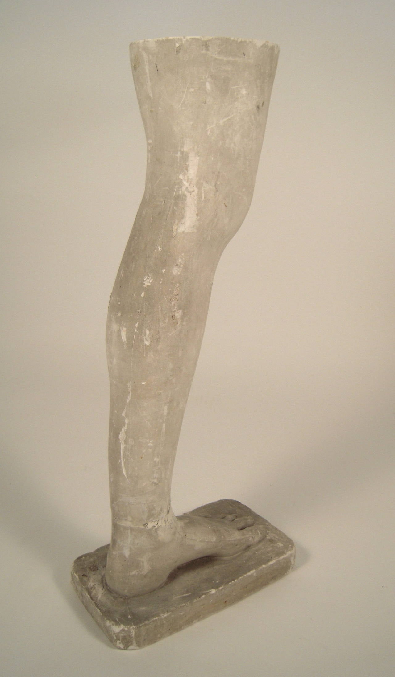 Neoclassical Style Grand Tour Plaster Leg and Foot Sculpture 1