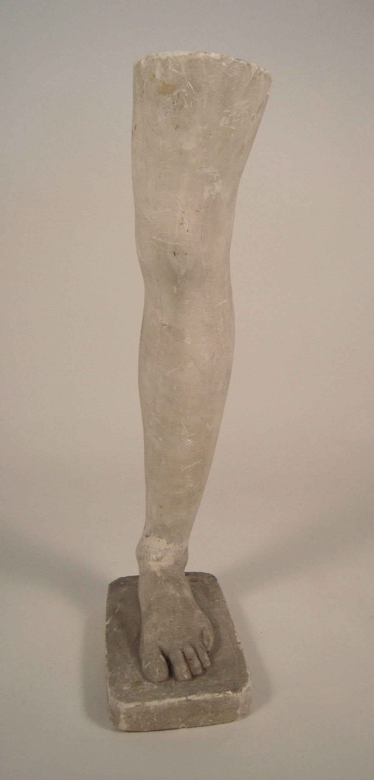 Neoclassical Style Grand Tour Plaster Leg and Foot Sculpture 2