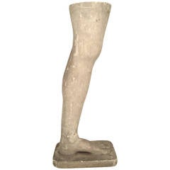 Neoclassical Style Grand Tour Plaster Leg and Foot Sculpture
