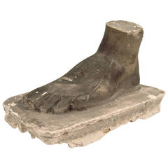 Neoclassical Style Grand Tour Plaster Foot Sculpture