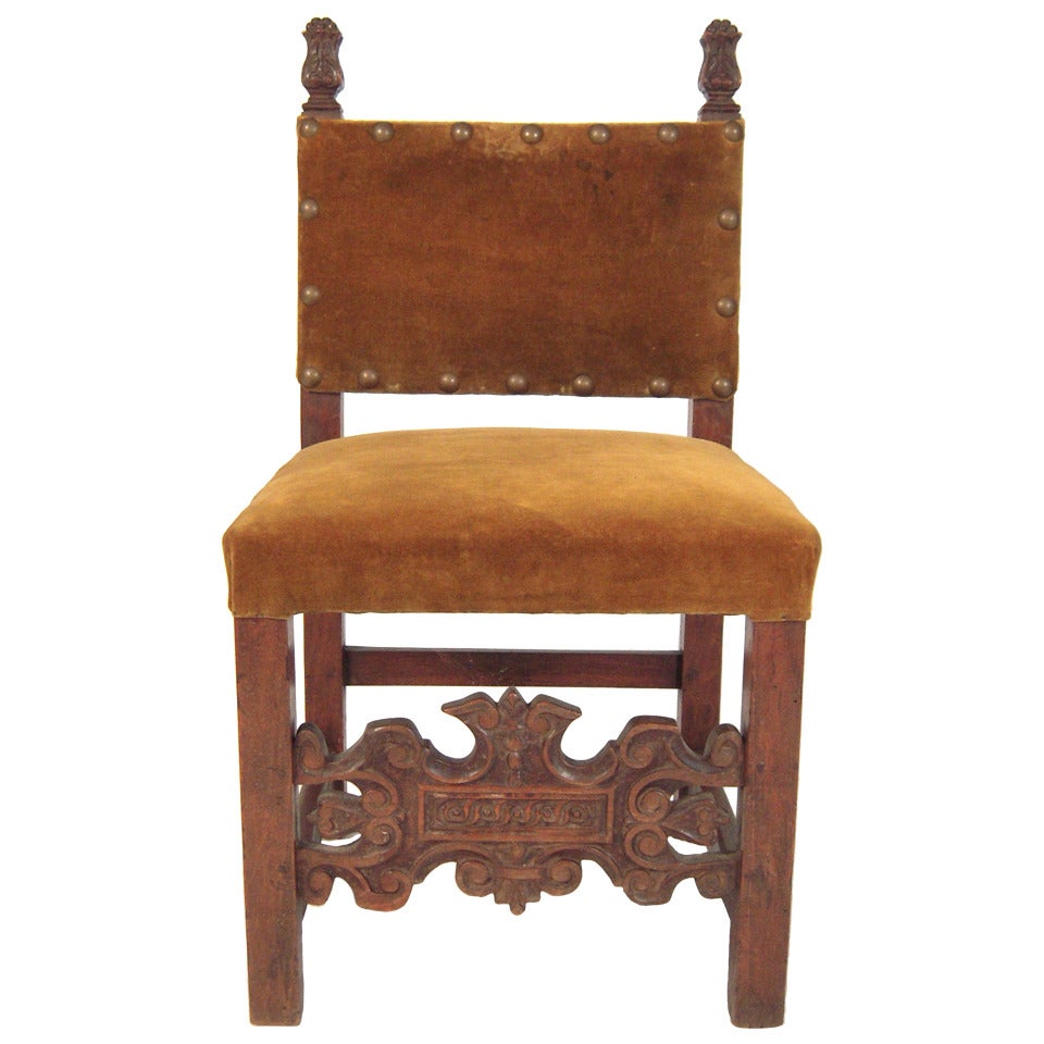 Small Spanish or Italian Baroque Style Side Chair
