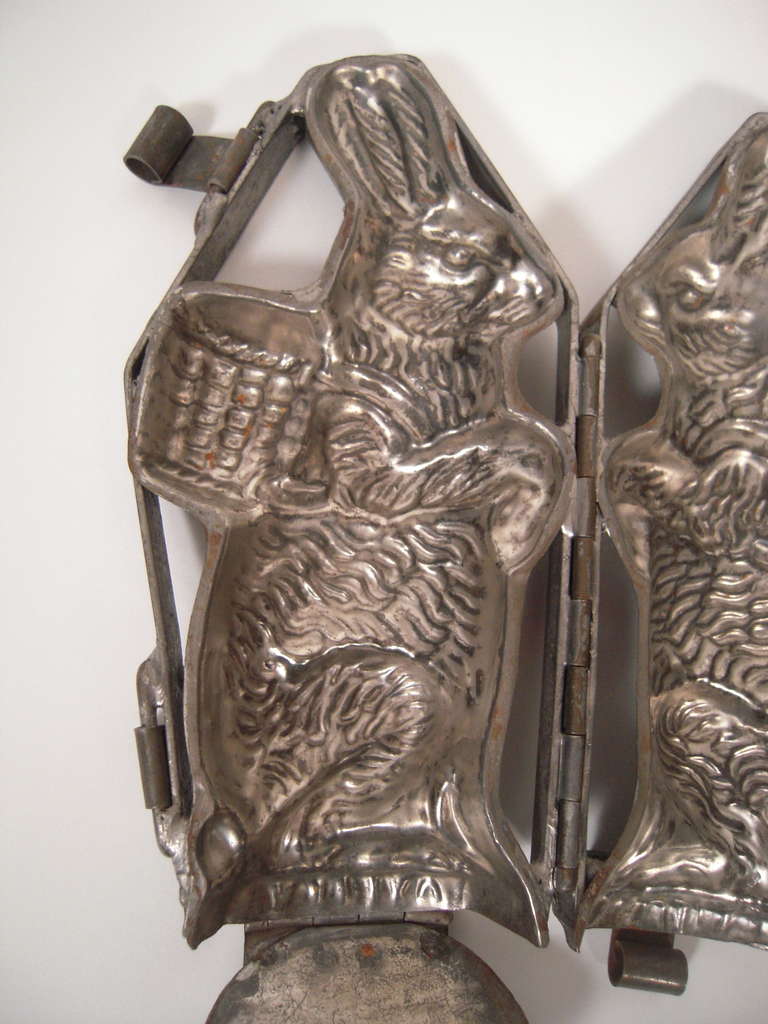 antique rabbit chocolate mold