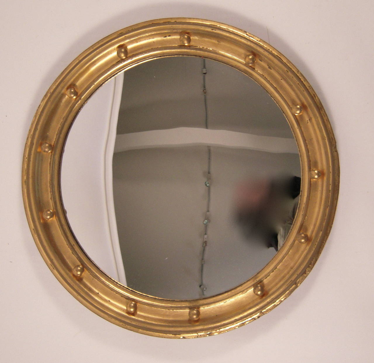 Matched Pair of Regency Style Gitwood Convex Mirrors In Good Condition In Essex, MA