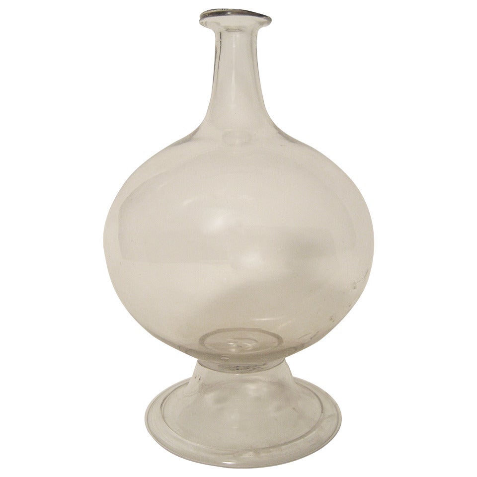 An 18th Century  Blown Glass Lace Maker's Lamp Vase