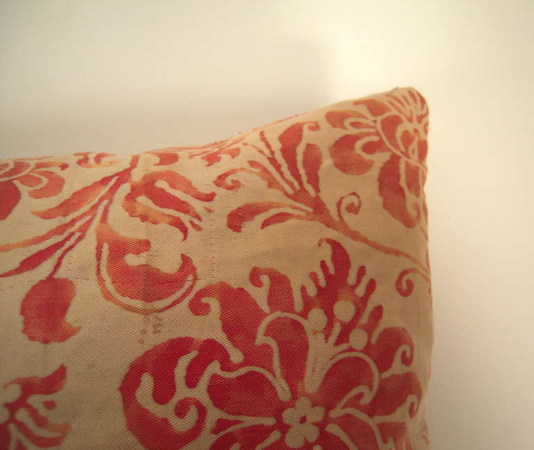 Silk Antique Original Fortuny Fabric Pillow