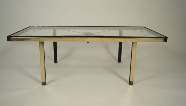 Mid-20th Century Stylish Mid-century Modern Cocktail Table with Compass
