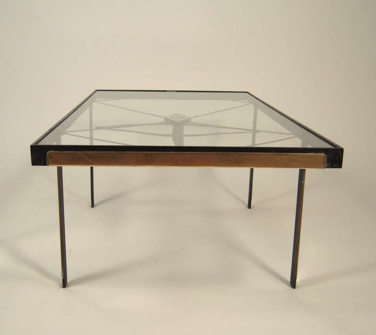 Stylish Mid-century Modern Cocktail Table with Compass 1
